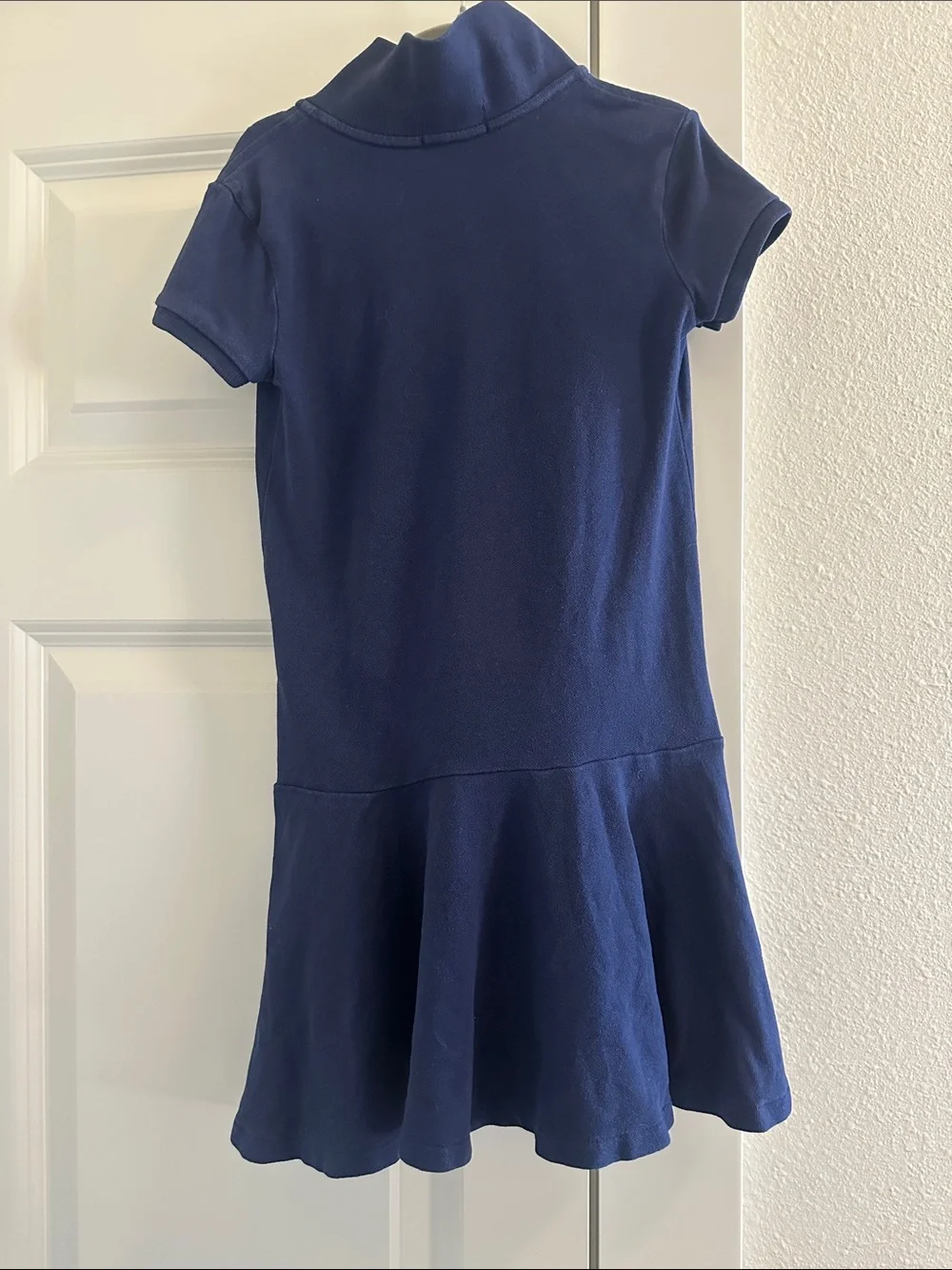Ralph Lauren Navy Polo Dress with Pink Pony Accent